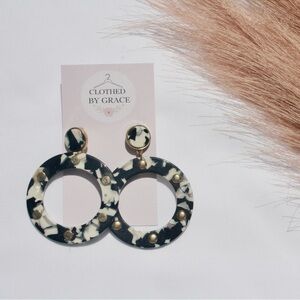 Modern Black and White Boutique Earrings